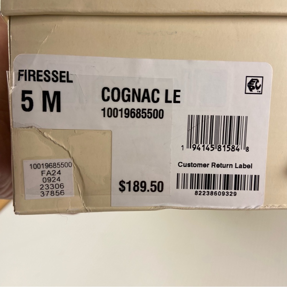 NIB ON 34th Firesel Cognac Leather Riding Boots Size 5 - Picture 8 of 8